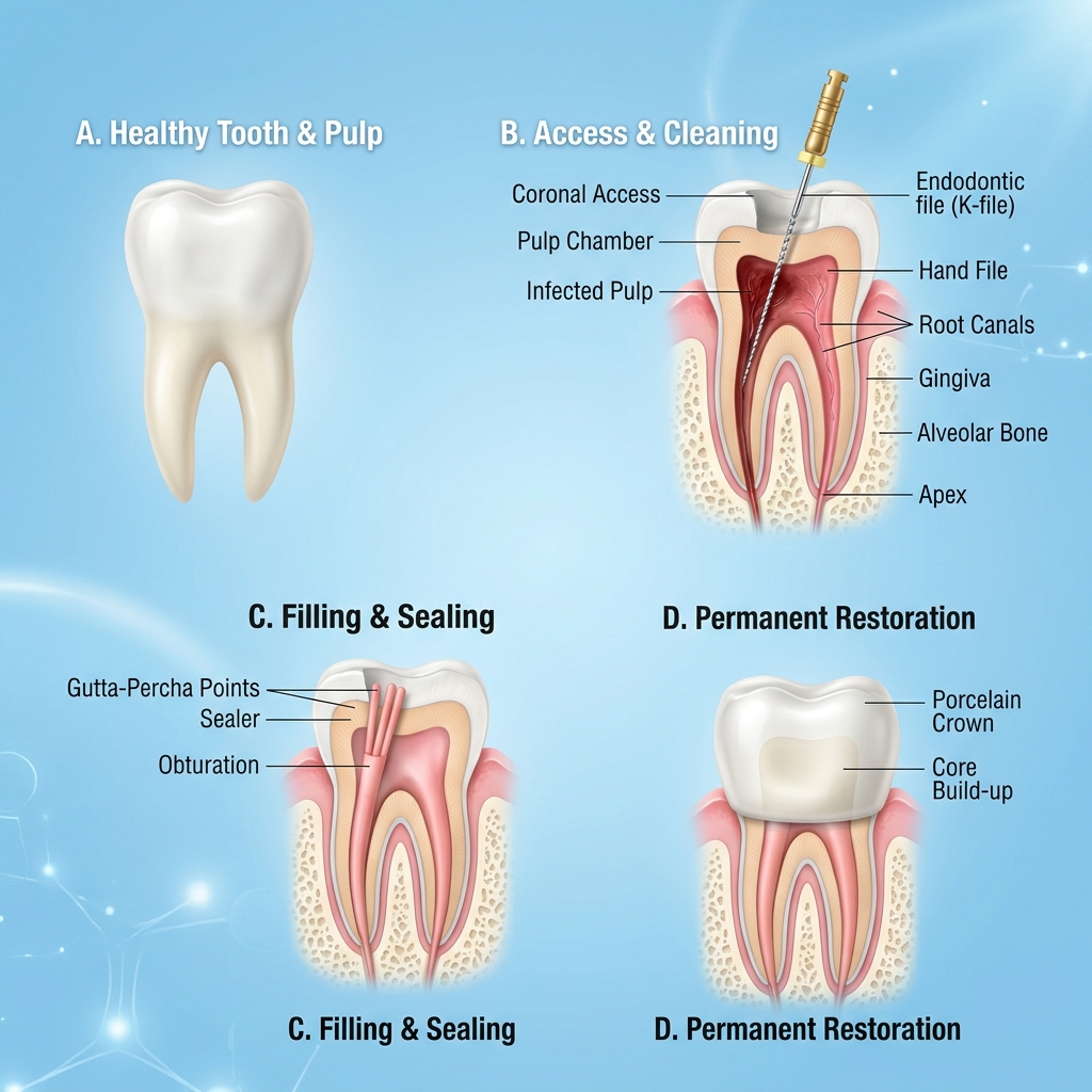 Root canal procedure details